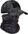 Camo Hats for Men with Cooling Sun UV Neck Gaiter Military Tactical Hunting Hat for Running Hiking Baseball Cap