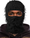 Distressed Ski Mask Balaclava, Yeat Shiesty Fluffy Knitted Full Face | Highly stretchy construction