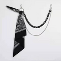 Paisley Bandana Pants Chain 2 Layers Waist Chain, Hip Hop Streetwear Detachable Bandana Jean Chain Wallet Key Chain for Jeans Decoration