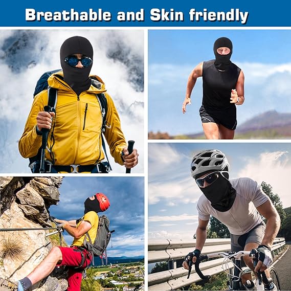 Balaclava Ski Mask, Motorcycle Summer Thin Cooling UV Protection Neck Gaiter for Men/Women