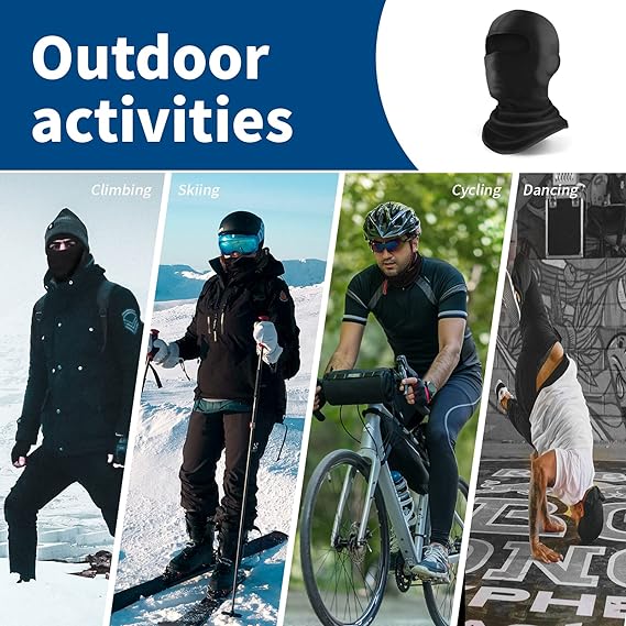 Balaclava Ski Mask, Motorcycle Summer Thin Cooling UV Protection Neck Gaiter for Men/Women