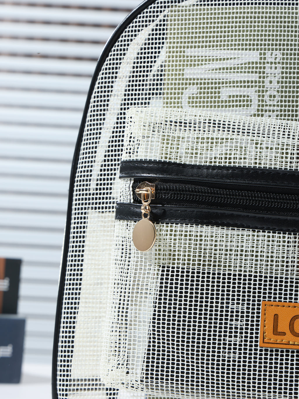 Breathable Hollow Mesh Small Backpack, Lightweight Transparent Mesh Casual Backpack with Front Pocket