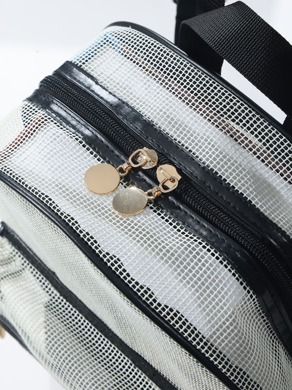 Breathable Hollow Mesh Small Backpack, Lightweight Transparent Mesh Casual Backpack with Front Pocket