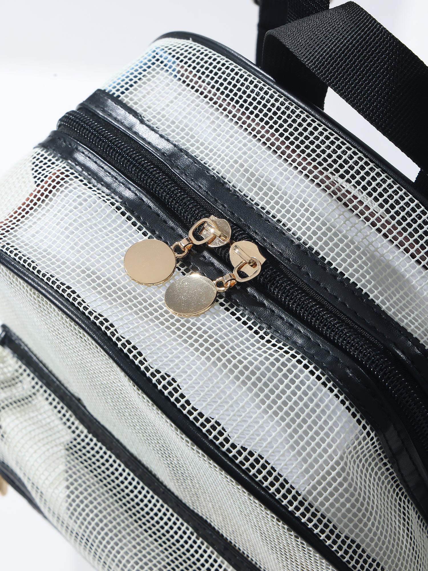 Breathable Hollow Mesh Small Backpack, Lightweight Transparent Mesh Casual Backpack with Front Pocket