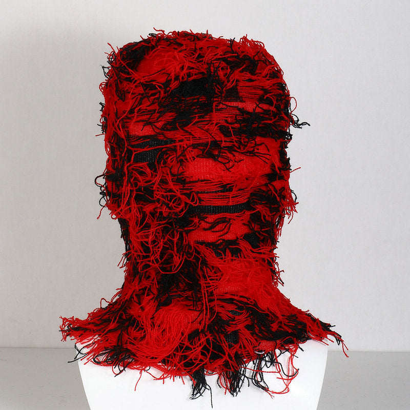 Distressed Ski Mask Balaclava, Yeat Shiesty Fluffy Knitted Full Face | Highly stretchy construction