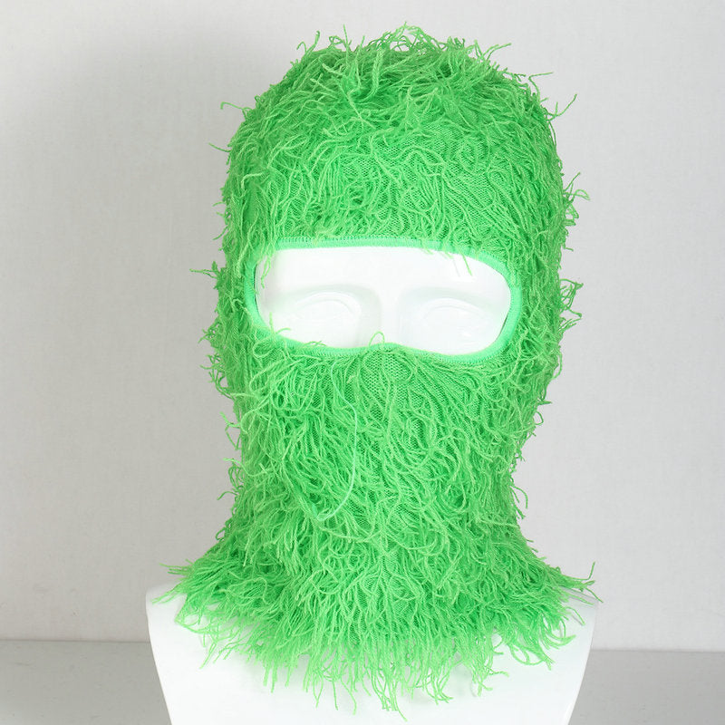 Distressed Ski Mask Balaclava, Yeat Shiesty Fluffy Knitted Full Face | Highly stretchy construction